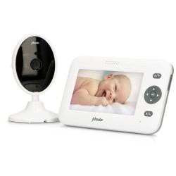 Babyfoon met camera en 4.3"" kleurenscherm Alecto DVM-140 Wit-Antraciet