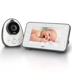 Babyfoon met camera en 5"" kleurenscherm Alecto DVM-150 Wit-Antraciet