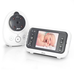 Babyfoon met camera en 2.4"" kleurenscherm Alecto DVM-77 Wit-Antraciet